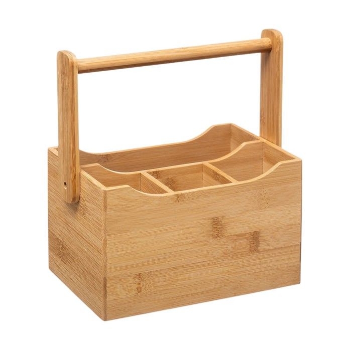 Accessoires de cuisine - Pot à ustensiles - MDF - Marron - Contemporain