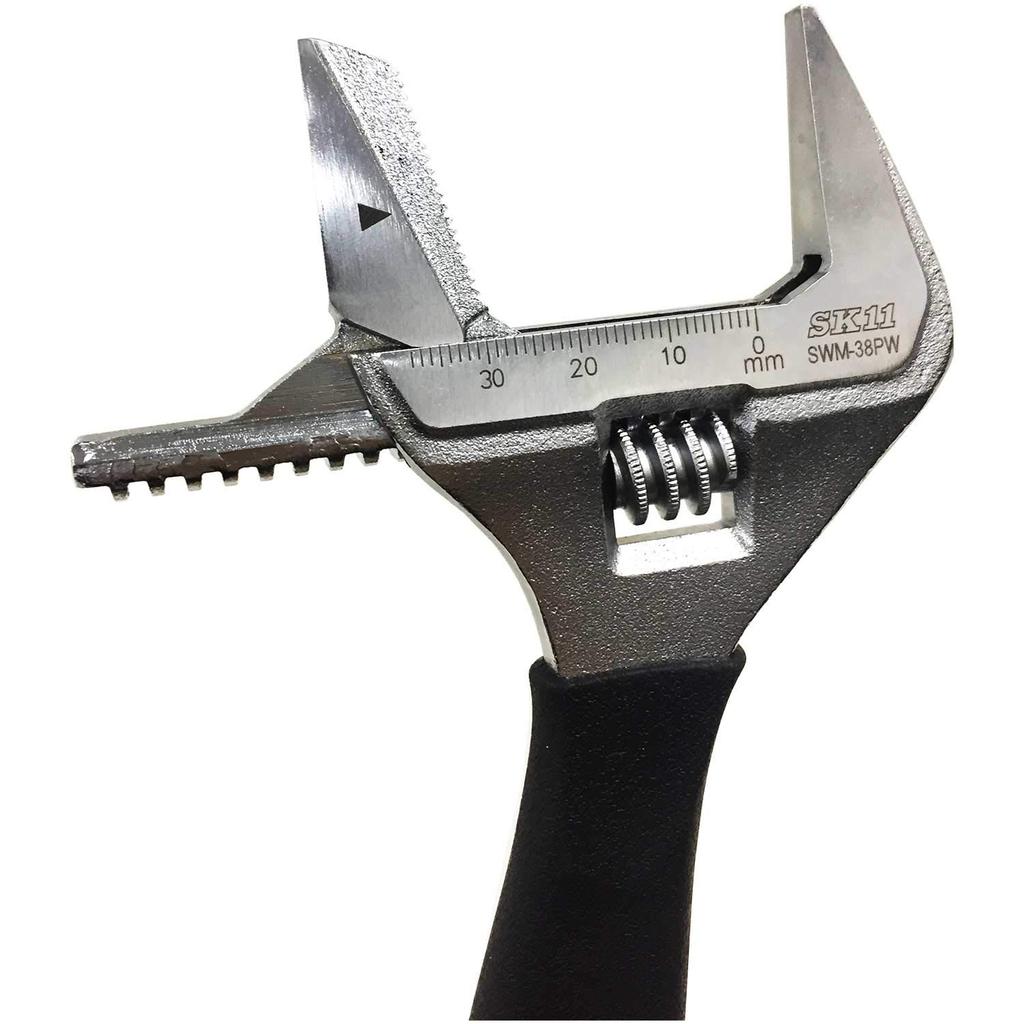 SK11 Pipe Adjustable Can be Used as a Monkey or Pipe Wrench SWM-38PW Wrench, 215mm, 2-Way Type,