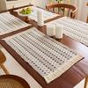 Cotton and linen style placemat tassel color matching woven table flag American country farmhouse holiday party decoration table mat