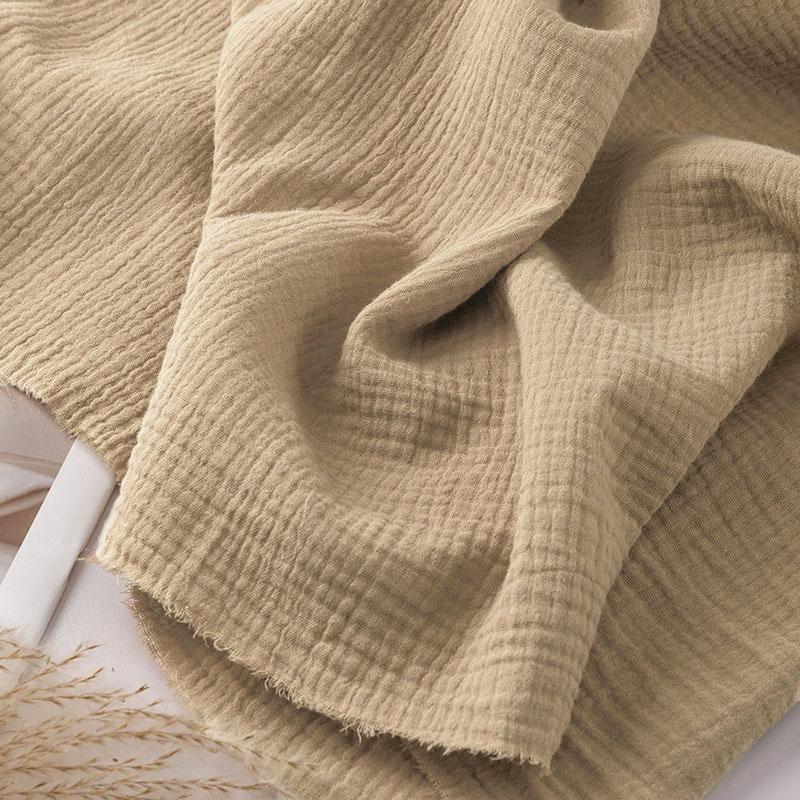 Double Layer Gauze Fabric 100% Cotton Crepe Sewing Fabric Soft For DIY Sewing Baby Dress Summer Clothing Bath Towel Napkin Cloth