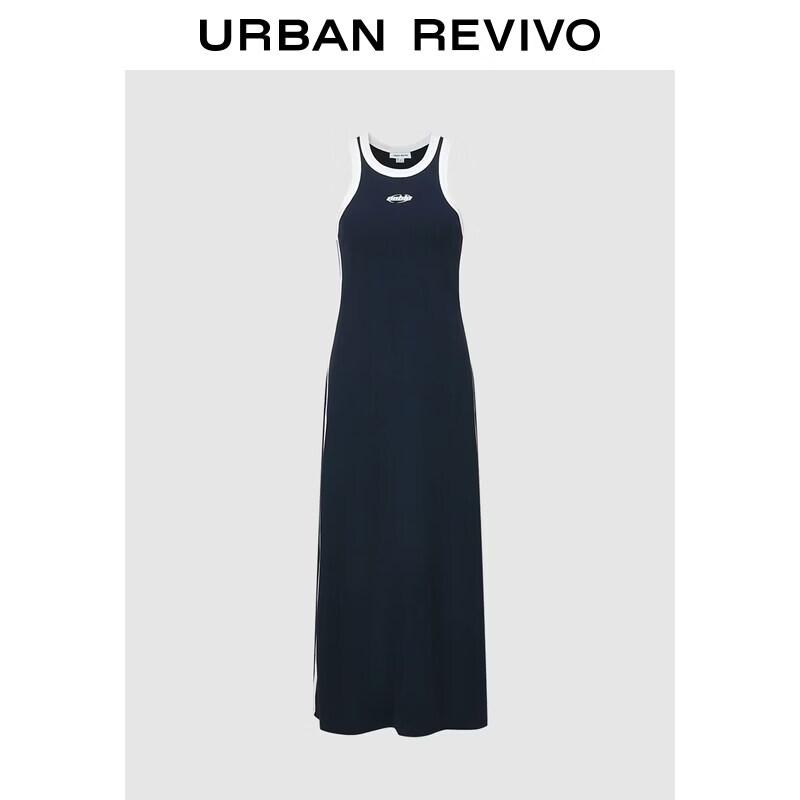 UR 2026 Spring Casual Sporty Color-block Printed Dress XS