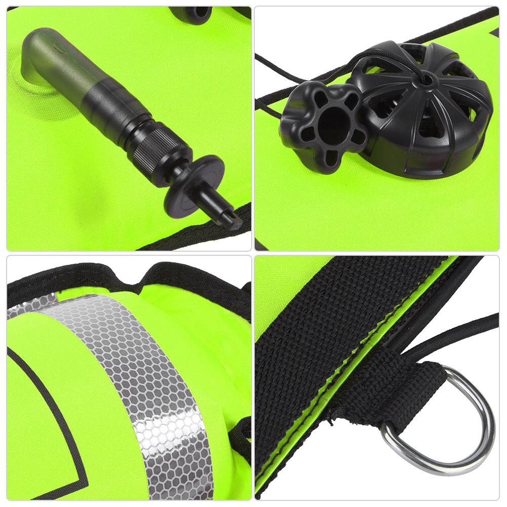 6FT High Visibility Inflatable Scuba Diving SMB Surface Signal Marker Buoy Accessory