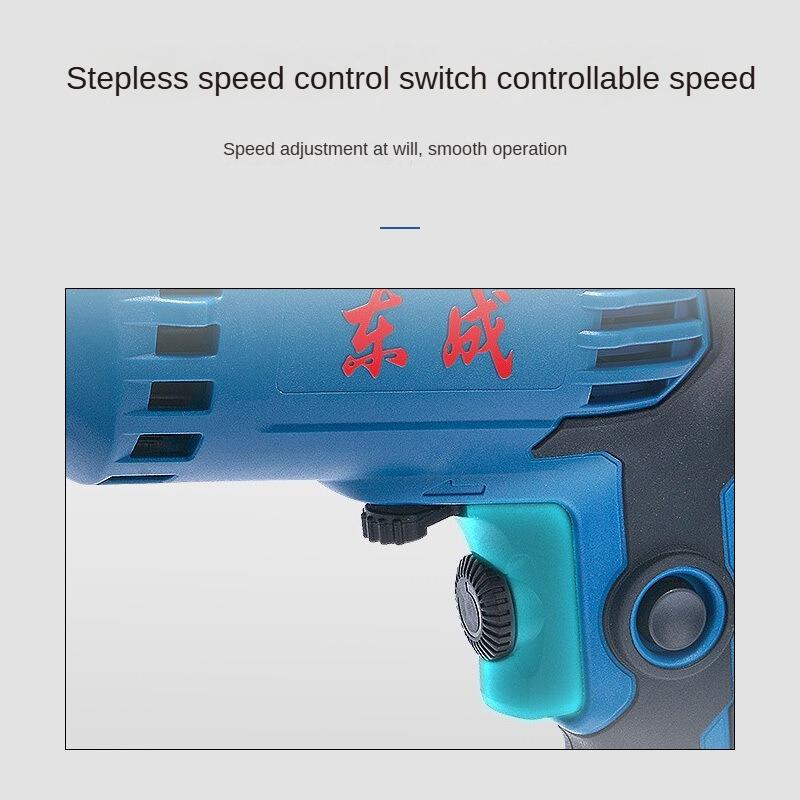 DongCheng Hand Drill J1Z-FF05-10B Pistol Drill 600W Forward and Reverse Adjustable Speed Power Tool