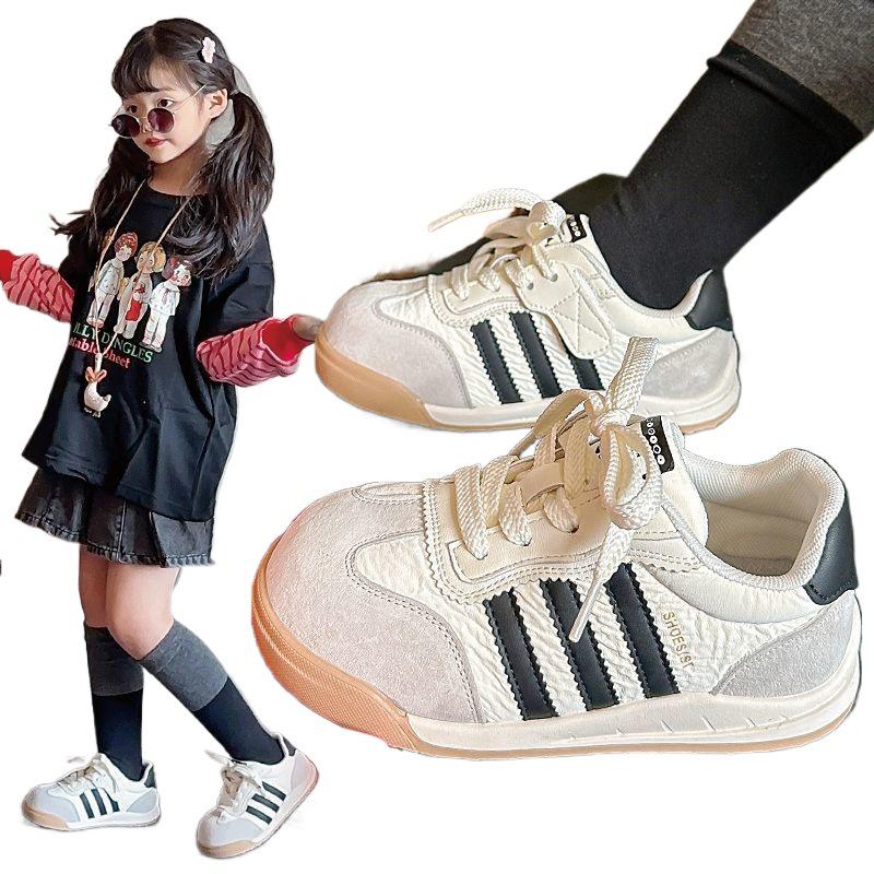 Autumn 2025 Kids' Sneakers: Korean Fashion Girls' Forrest Gump Style, Medium & Large Sizes, German Training & Casual Shoes