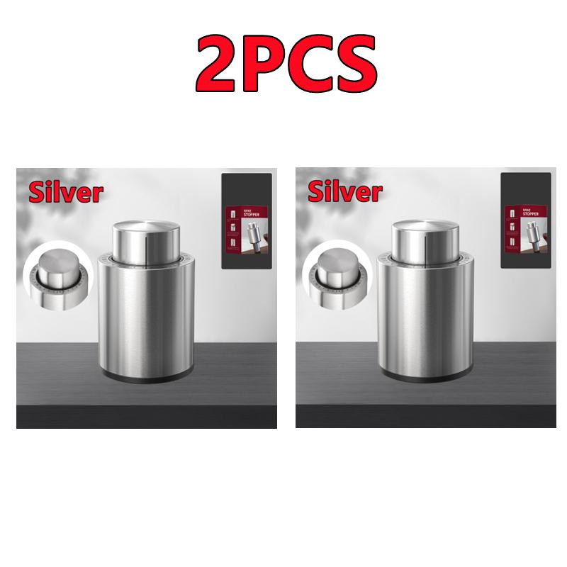 2/1PC Reusable Wine Bottle Stopper with Time Scale Record Real Vacuum Wine Stoppers Wine Preserver Corks Keep Fresh Wine Lovers