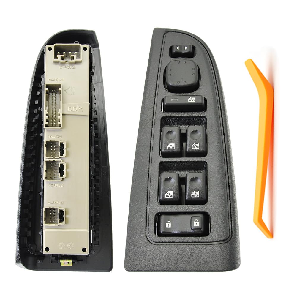 15883323 Driver Side Door Lock and Master Power Window Switch&Bezel Assembly Compatible with 2003 2004 2005 2006 2007 2008 Chevy Avalanche Silverado