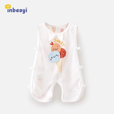 Ying Beiyi Ärmelloser Sommer-Strampler für Babys