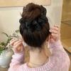 Elegant Flower Clip Resin Bow Mesh Vertical Clip Korean Style Women Ponytail Holder For Gifts Solid Color Hair Accessory