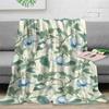 Cozy Floral Pattern - Flannel Blanket - Warm and Soft for Bed, Office, Home, Sofa and Office, Halloween Christmas
