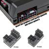 Graphics Card Power Supply Adapter Elbow 180°, GPU PSU Steering Connector PCI-E 6Pin 8Pin Rotating Wiring Artifact Solution