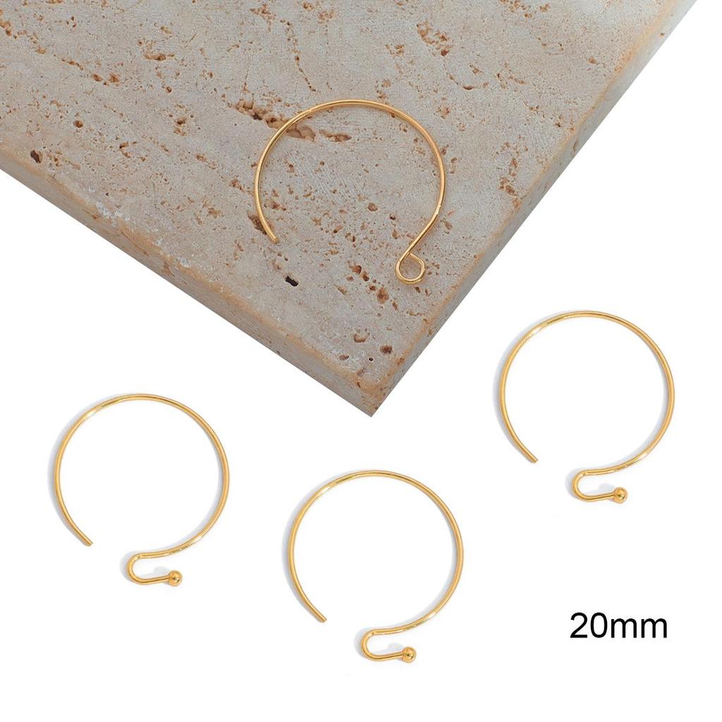 Crochets de boucles d'oreilles en cuivre plaqué or 18 carats, résultats de crochets d'oreilles pour la fabrication de bijoux