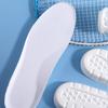 Full Length Inner Heightening Shoe Insoles Elastic Breathable Shock Absorbing Inserts for Sports White 39 40