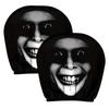2pcs Car Headrest Protector Soft Car Headrest Cases Halloween Funny Smile Face Protector Vehicle Accessories for Auto Seats