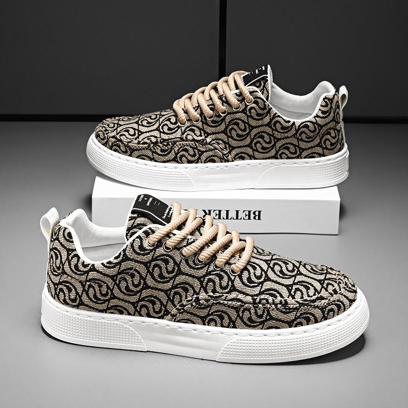 Summer new low-top canvas shoes breathable, non-slip and wear-resistant men's shoes board shoes