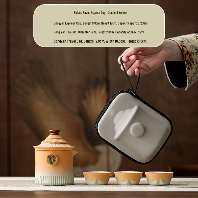 Forbidden City Cultural Ceramic Portable Tea Set