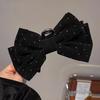 Autumn and Winter Velvet Bow Hair Claw Clip Fashion Bow Knot Shark Clip Women Dot Diamond Hairpin Hair Accessories