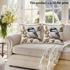 2pcs Rustic Chickadee Bird Throw Pillow Covers 18x18 Inch Farmhouse Square Cushion Cases for Sofa Bedroom Living Room Decor