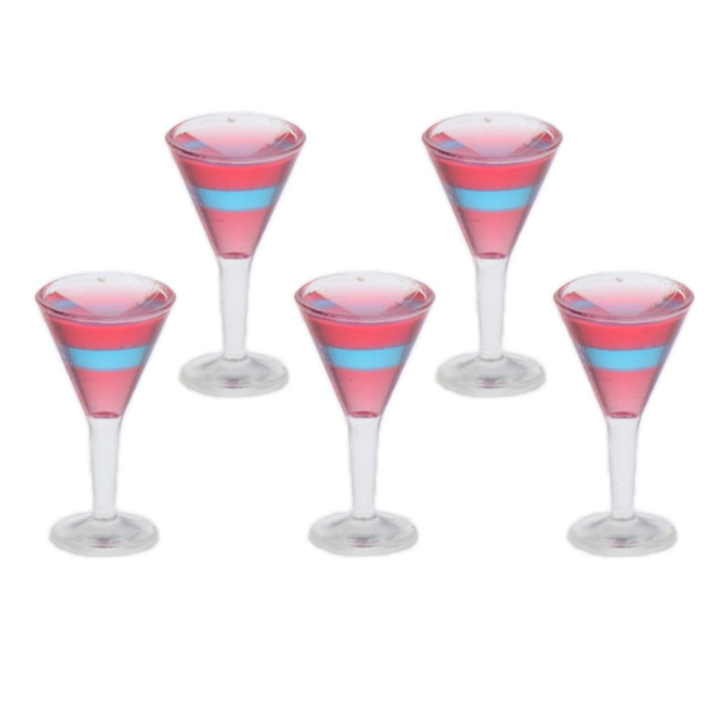 1/12 Dollhouse Glasses Cocktail For Dolls House Decoration Collection