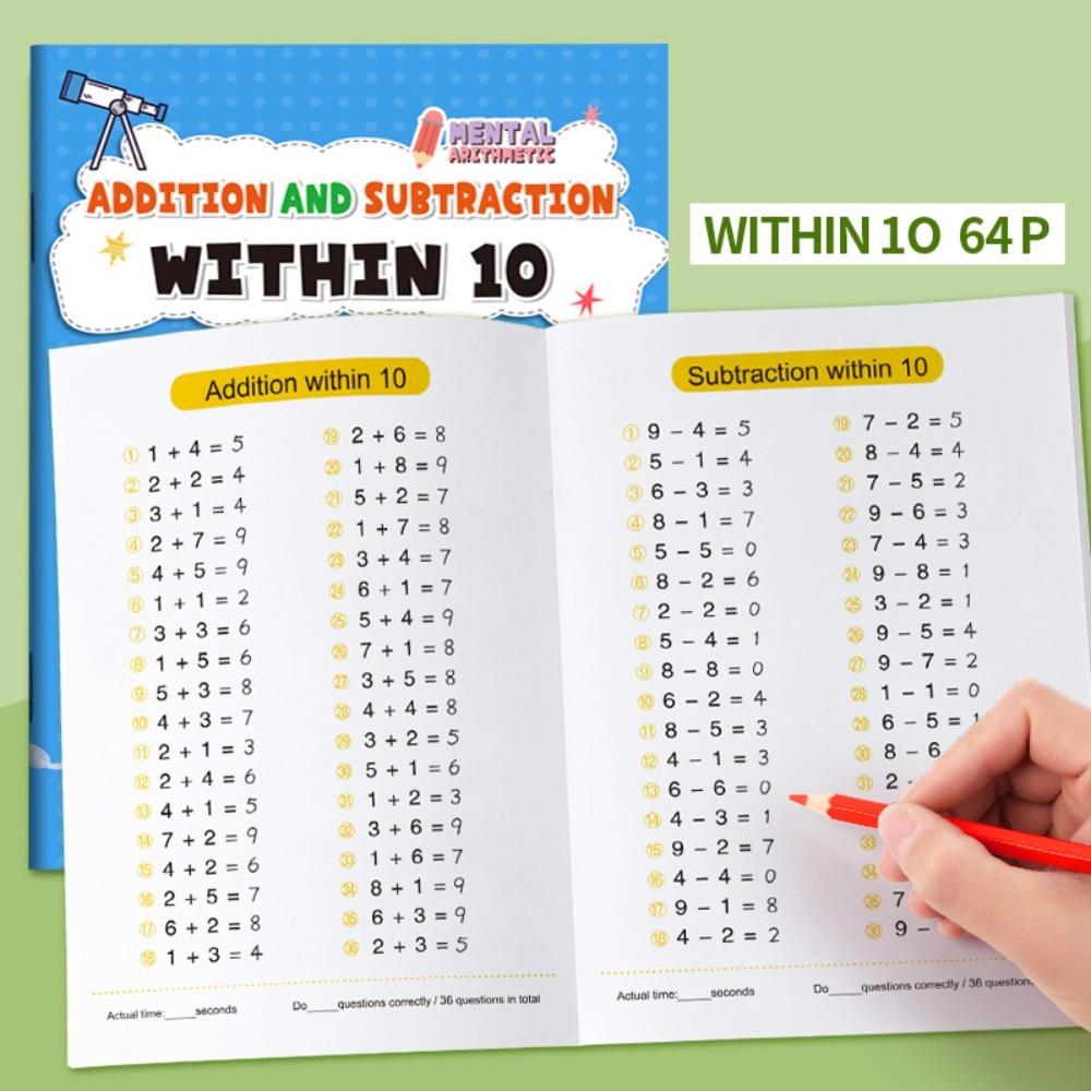 Addition and Subtraction Workbook 10-100 Math Drills for Grade 1 Students Number Sense Early Learning Practice Book