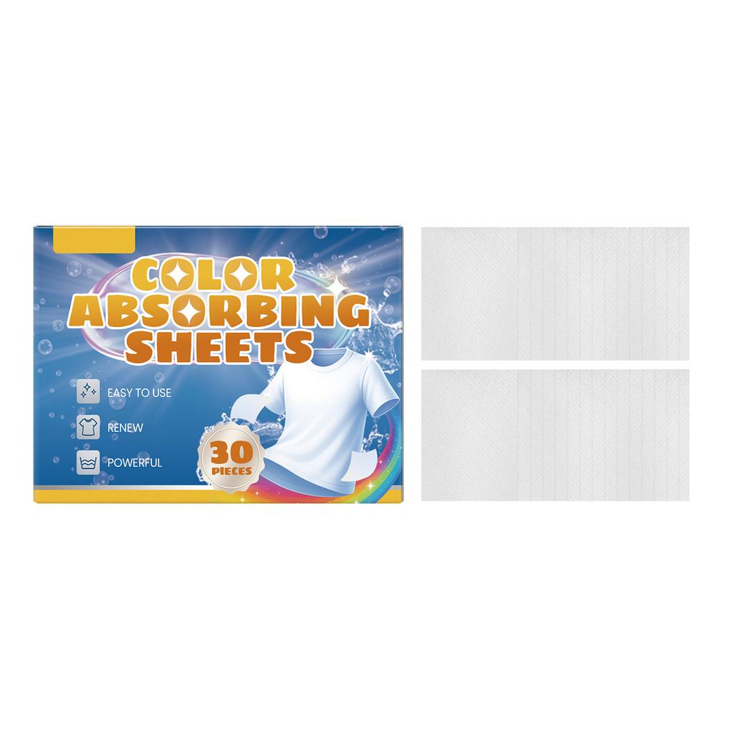 Laundry Room Color-absorbing Tablets Allow For Mixed Washing To Prevent Color Bleeding And Keep Clothes Bright,30pcs/box