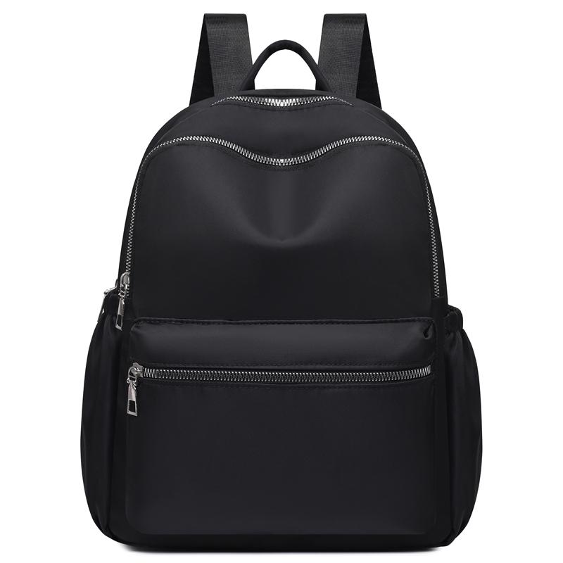 

Рюкзак женская сумка новый многослойный рюкзак большой емкости для путешествий на открытом воздухе нейлоновый повседневный женский рюкзак 33x12x27cm чёрный