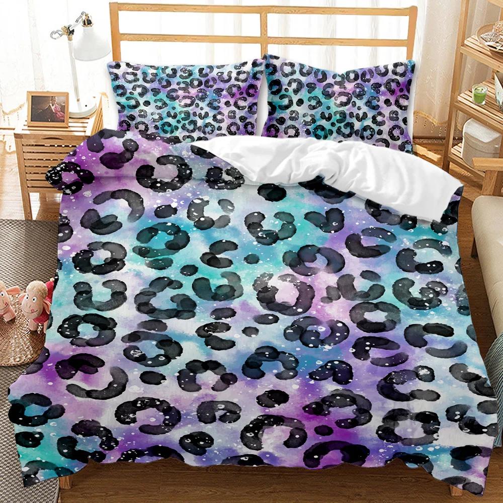 Leopard Print Duvet Cover Set Twin Full Adults Cheetah Leopard Africa Animal Bedding Set Queen King Size Polyester Qulit Cover