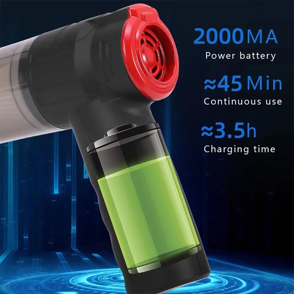 16000PA Powerful Suction Car Handheld Vacuum Cleaner Wet And Dry Smart Lightweight Home 150WVacuum Interior Accessories