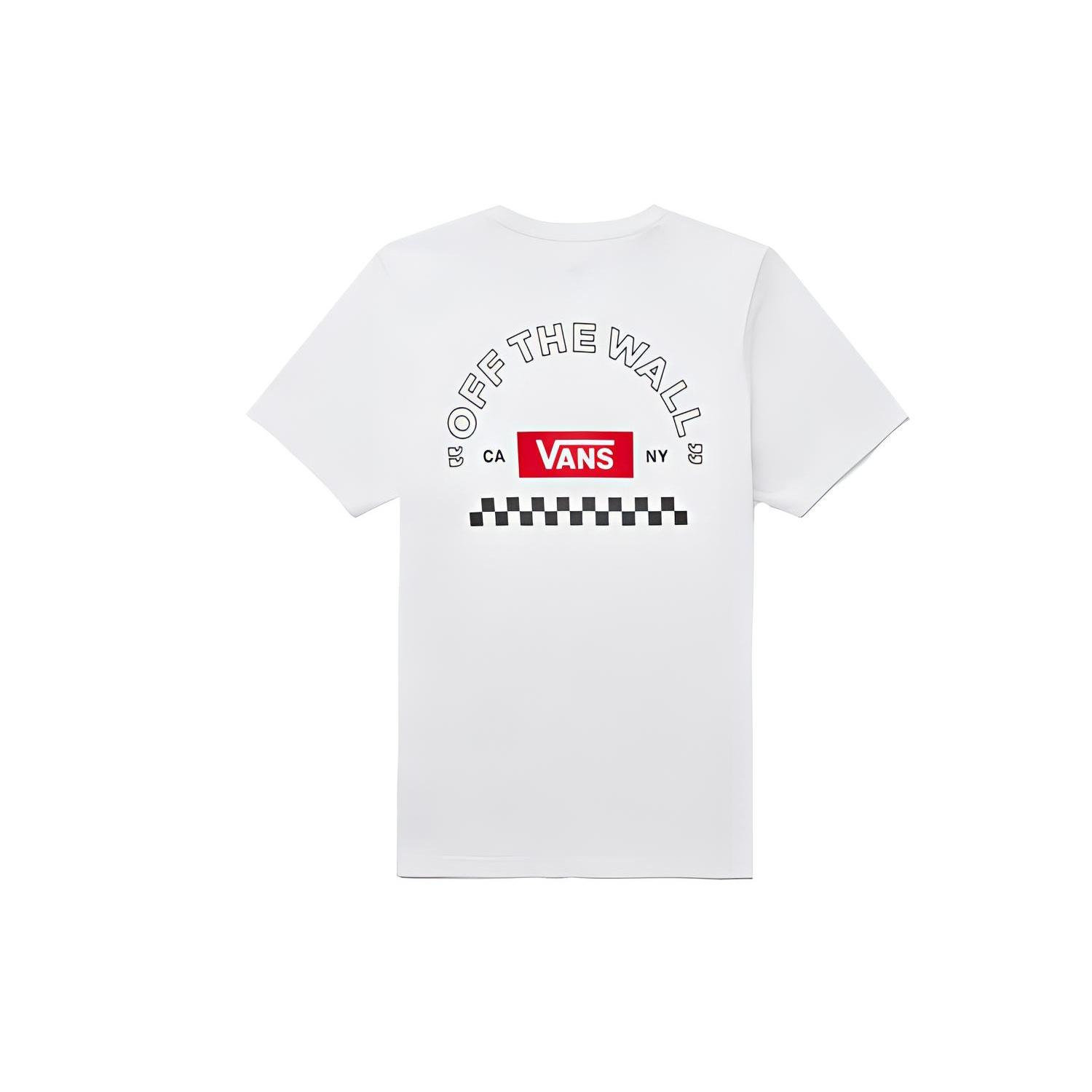 Men s Vans Alphabet Logo Casual Sports Short Sleeve White VN0A48ATWHT XXL