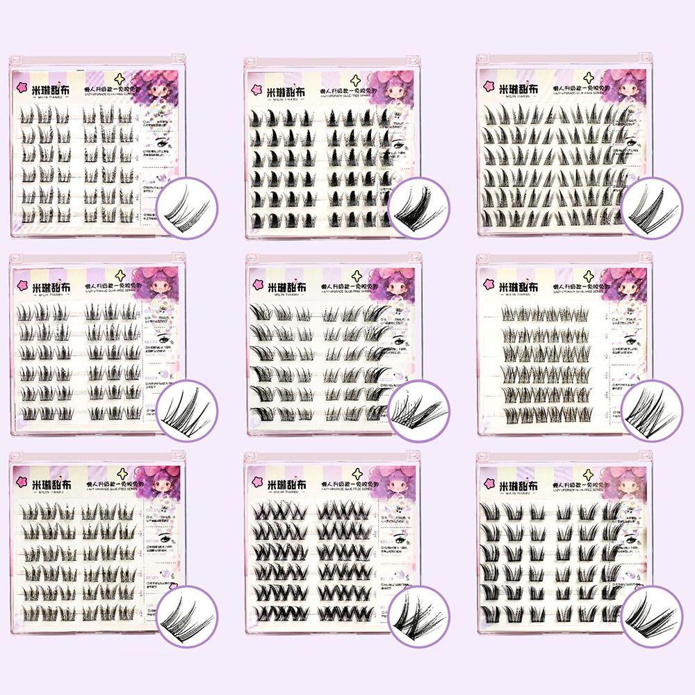 With Jelly Glue Strips Self-Adhesive Eyelashes Glue Free Manga Lashes Popular False Eyelashes Girl