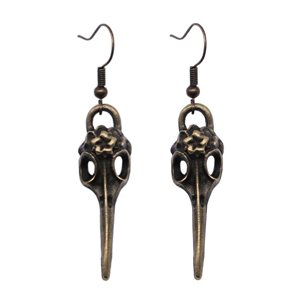 Halloween Charm Dangle Earrings Gothic Crescent Drop Earrings Dark Witchy Occult Jewelry