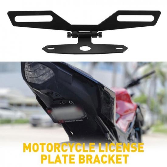 License Plate Bracket Tag Taillight Holder ATV Bike Dirt Dual Sport Quad