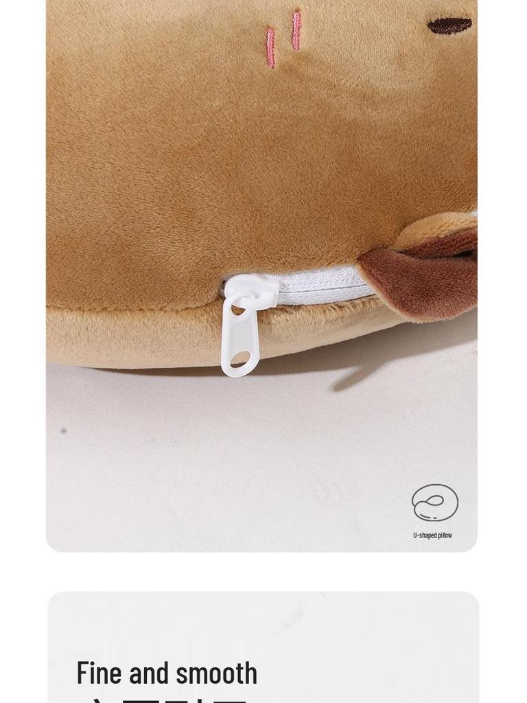 Capybara U-förmiges Nackenkissen: Multifunktionaler Halter für Auto, Büro und Reisen.