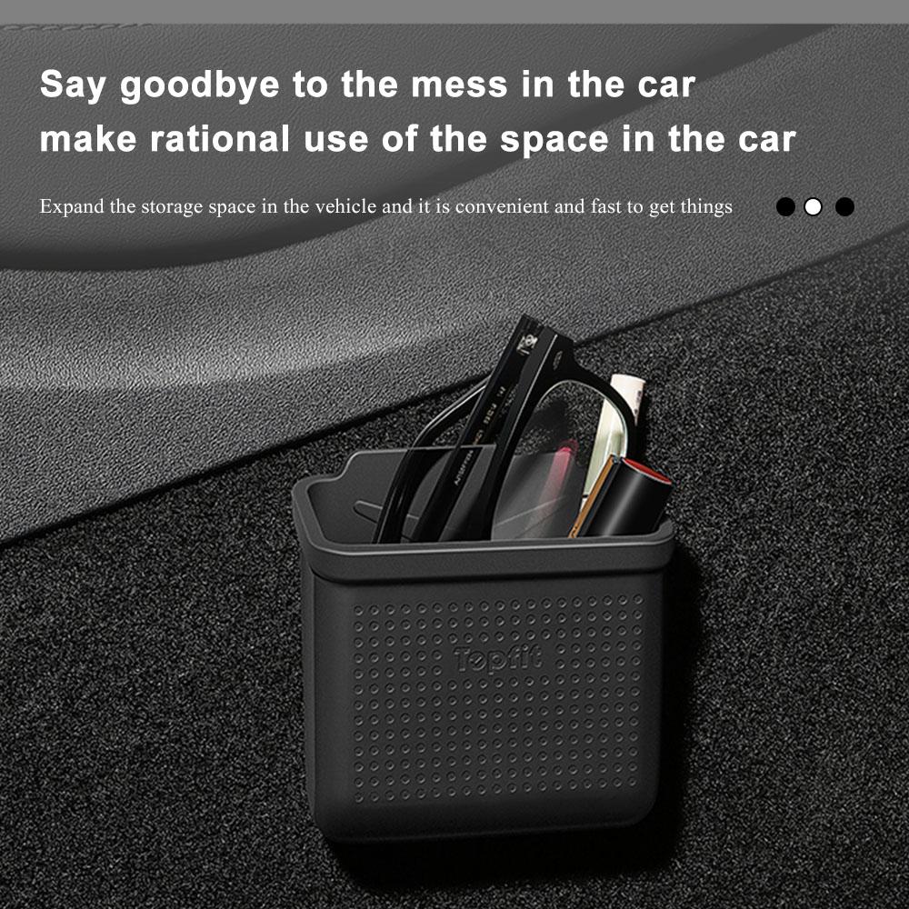 Heenvn Series Storage Box For Tesla Model 3 S X Y Hidden Silicone Easy Install Bag 2025Auto Interior Accessories Universal Parts