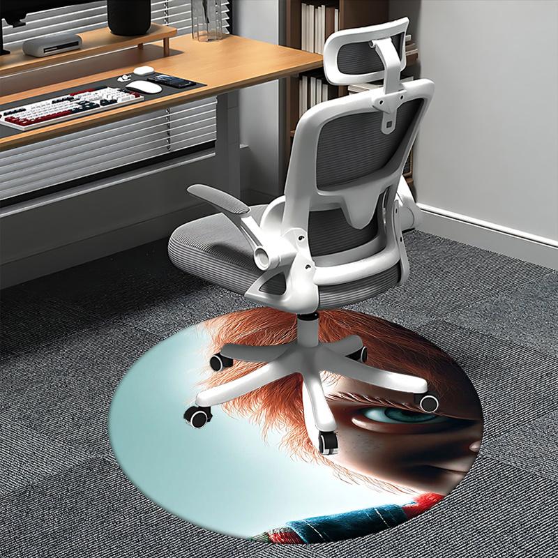 

Horror Movie Character Stuffed Animal Chair mat Round Rug Office carpet, Non slip, Suitable for Living Rooms, Bedrooms,Decor1205882a 80cm by 80cm