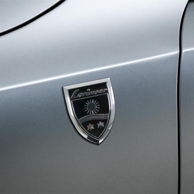 

Car Metal Shield Logo Emblem Badge Sticker For Lorinser LS560MX Maybach S V G Class GLS GLE CLS GT S450 G63 Accessories срібний/чорний