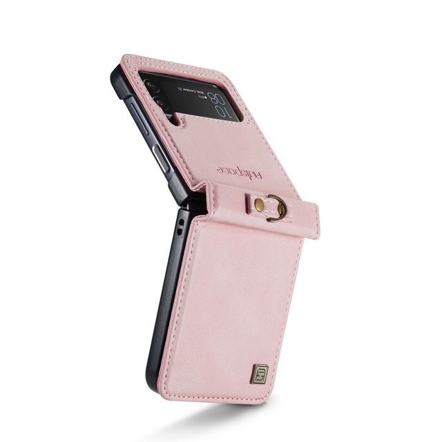 Bequeme Handytasche aus Leder mit Lanyard für Samsung Galaxy Z Flip4 Flip 4 5g Zflip4 Rutschfestes Handy-Zubehör Funda