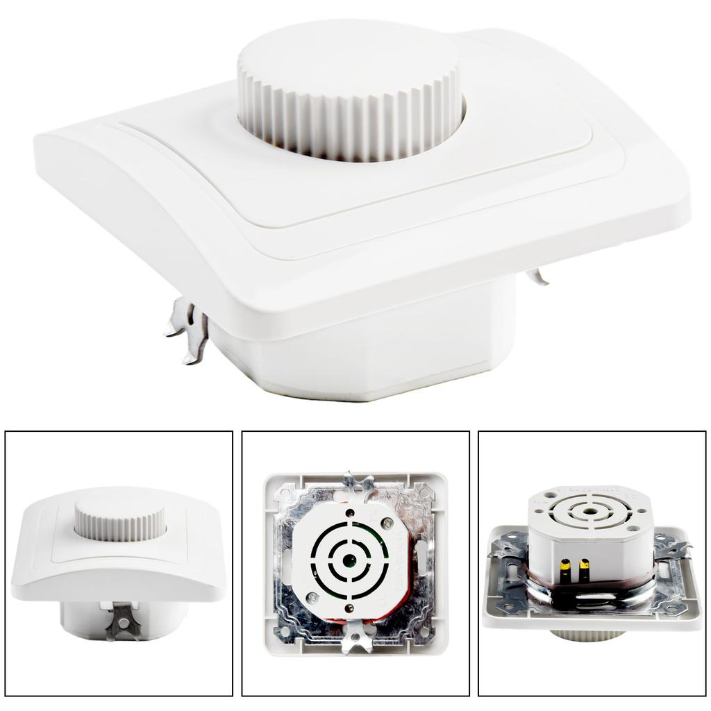 Brand New Dimmer Switch Dimmer Switch Parts AC 200V-250V Drehdimmer Schalter For Flush-Mounted LED Dimmer White