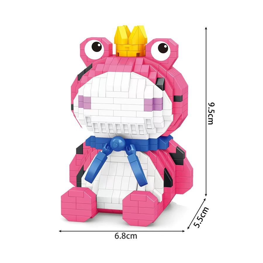 Cute Cartoon Frog Mini Bricks Animals Building Block Micro Blocks DIY Educational Kids Toys Desktop Ornament Christmas Toys