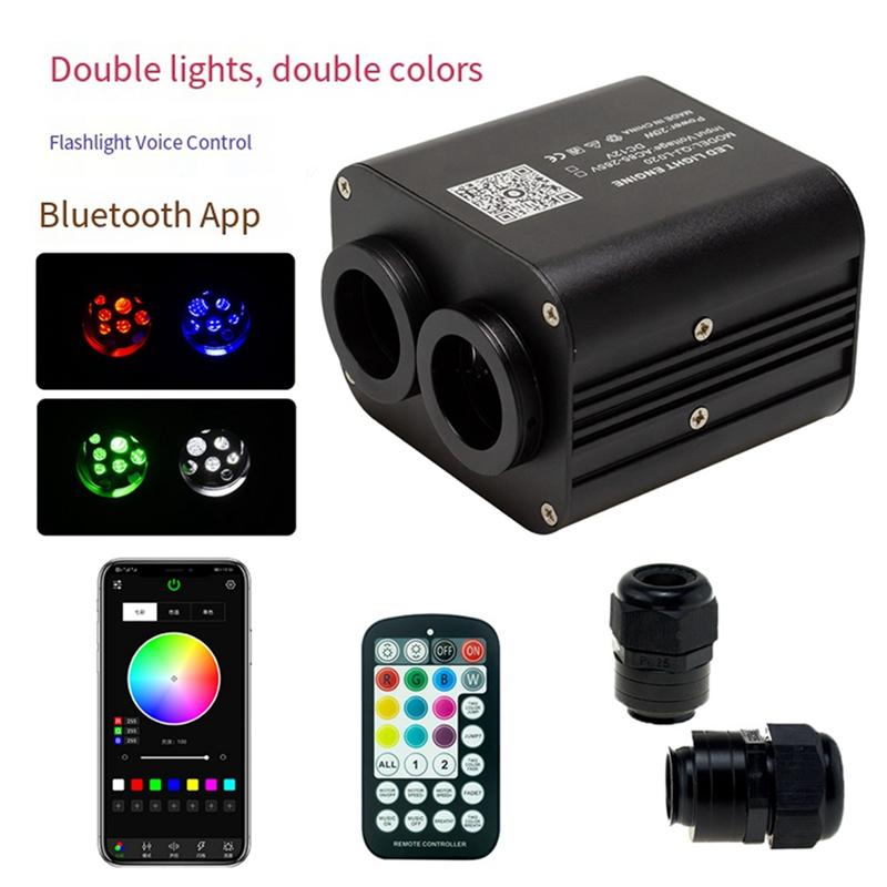 ABUO-Sparkling Starry Sky 20W Dual Color Twinkle Car Roof Star Light RGB Meteor Music APP Control Atmosphere Light(EU)