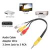 Professional Speaker Male To Female Audio Cable 3.5mm Jack To 3 RCA Adapter Wire AV Cord