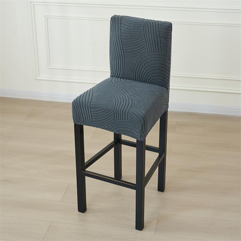 

1/2pcs Jacquard Bar Chair Covers Elastic Short Back Barstool Cover Home Adjustable Seat Slipcover for Dining Room Banquet Party 1PC