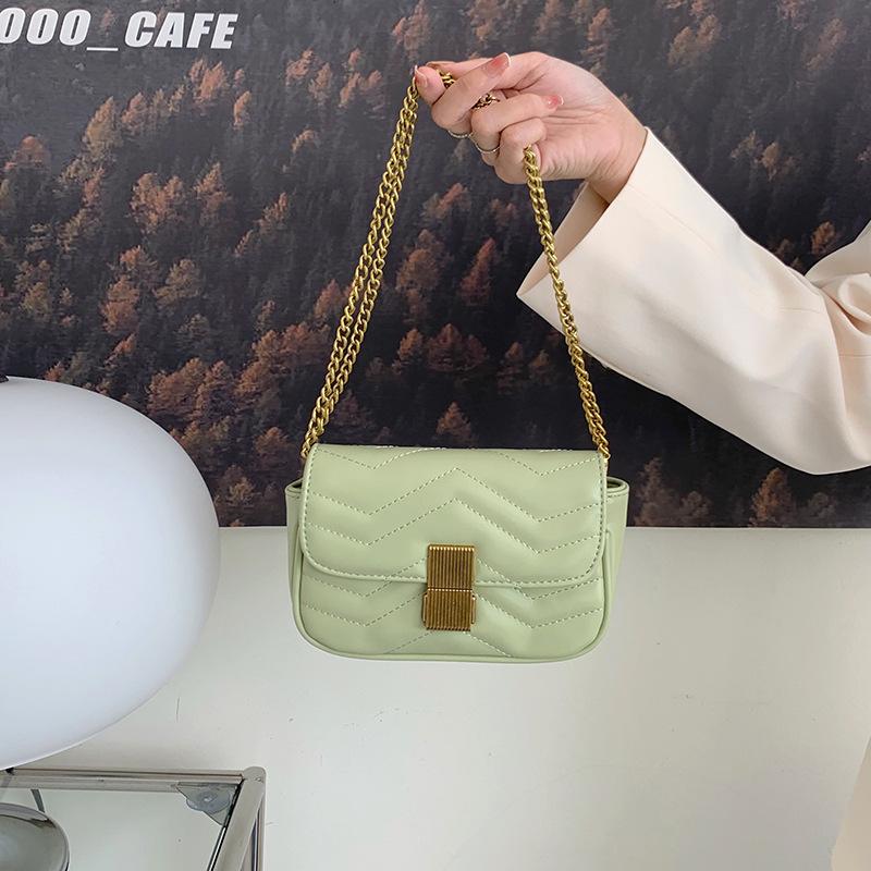 

Сумка через плечо с ромбовидной сеткой, новая летняя сумка через плечо с небольшим ароматом, маленькая квадратная сумка с цепочкой для женщин, сумка через подмышку