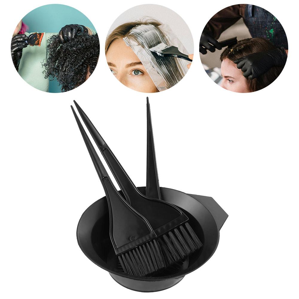4Pcs/Set Professional Hair Color Dye Bowl Stirring Brush Hairdressing Hair Dye Tools  Bleaching