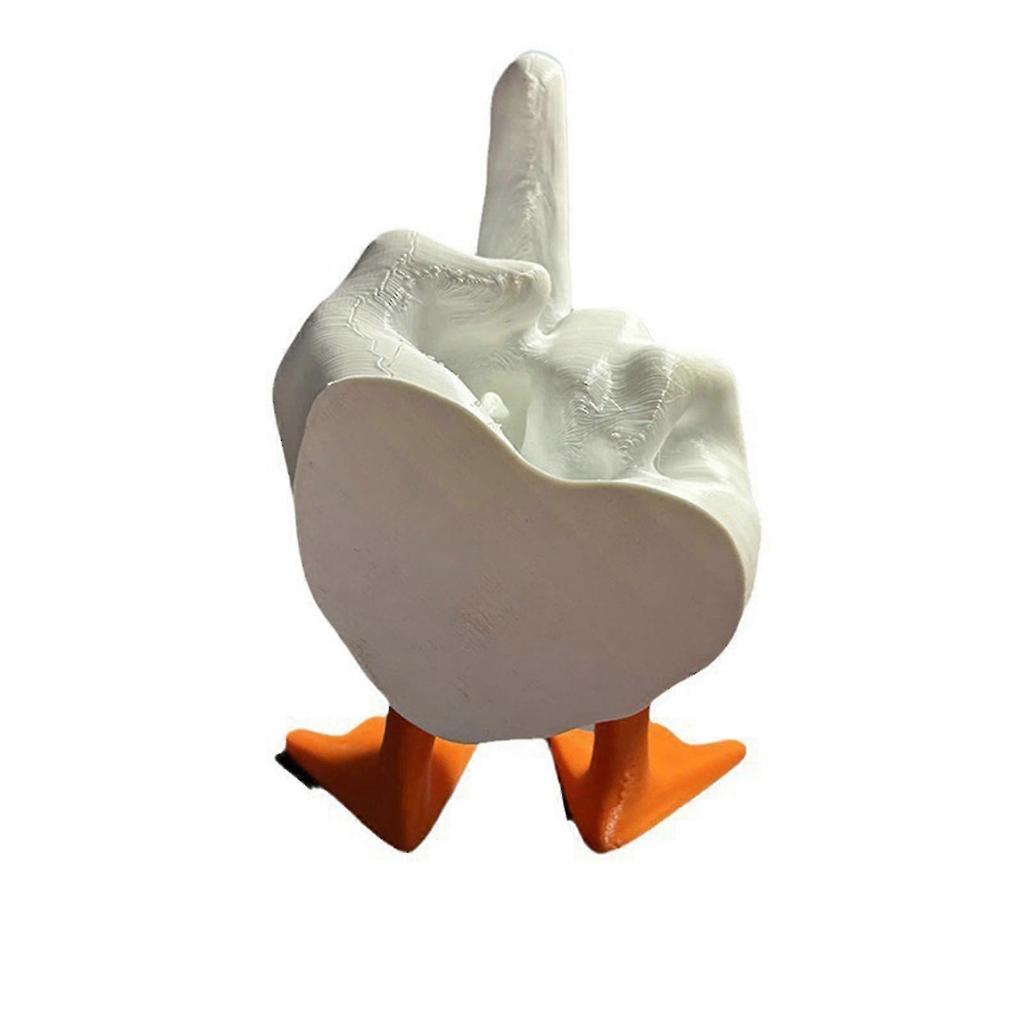 Funny Duck You Little Duck Resin Figurine Ornament Decor, Cute Middle Finger Little Duck Resin Craft Decoration Sculpture