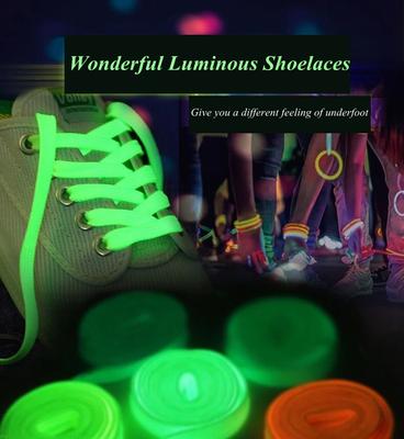 NEW 1Pair Luminous Shoelaces Sneakers Shoelace Flat Shoe Laces Flash Party Glowing Shoe Lace Kids Adult Fluorescent Shoelaces