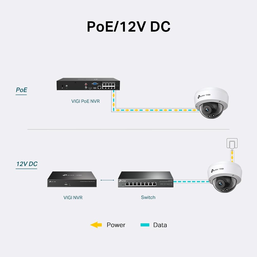 VIGI 4MP IR Dome Network Night IK10 IP67 CMOS TP-Link C240I(4mm) Camera, CCTV, Vision, Anti-vandalism & Waterproof, H.265+, PoE/12V DC,