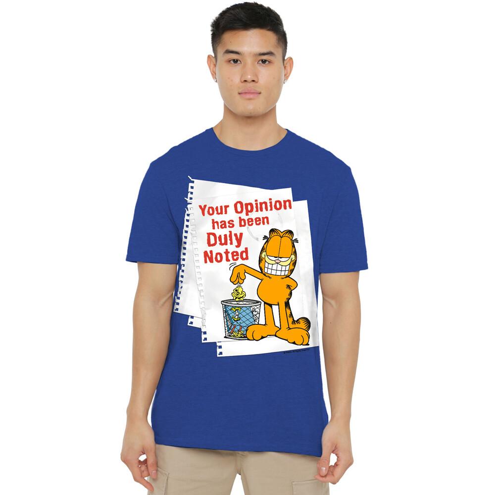 Garfield Duly Noted T-Shirt S-2XL, Royal Blue Unisex T-Shirt