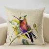 Watercolor Animal Bird Home Sofa Pillow Case Kingfisher Printed Decoration Throw Pillowcas 45x45cm Cushion Cover