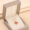 New Fashion Love Memory Red Maple Leaf Pendant Necklace For Women Cute Romantic Female Neck Chain Ladies Stainless Steel Jewelry
