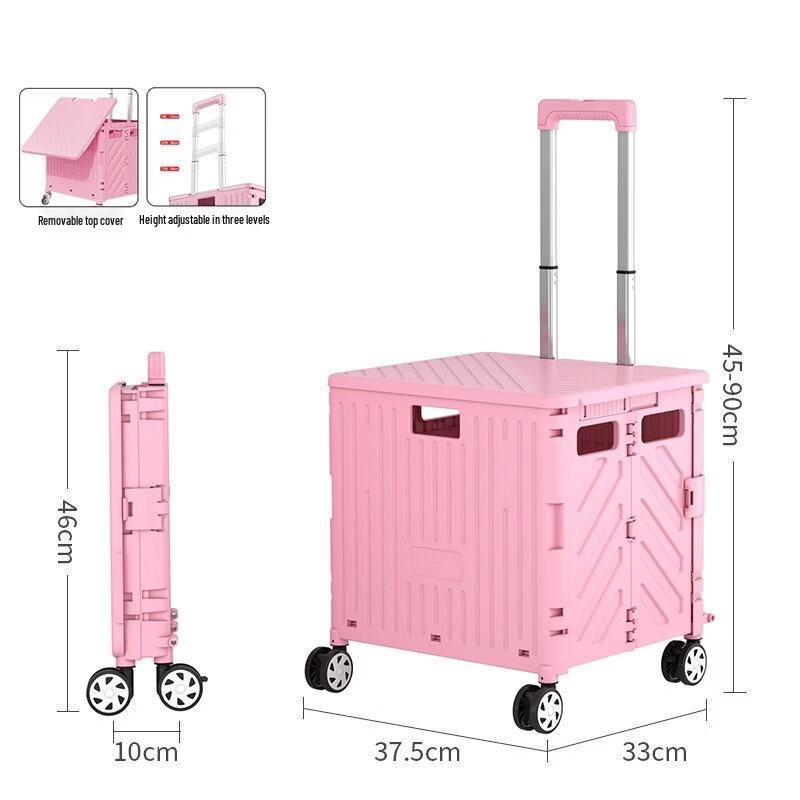 Portable Folding Stair-Climbing Shopping Cart
